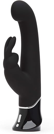 Fifty Shades of Grey Greedy Girl Rabbit Vibrator - 5.5 Inch Silicone G Spot Vibrator for Women - Dual Stimulation Adult Sex Toy - Rechargeable & Waterproof - Black